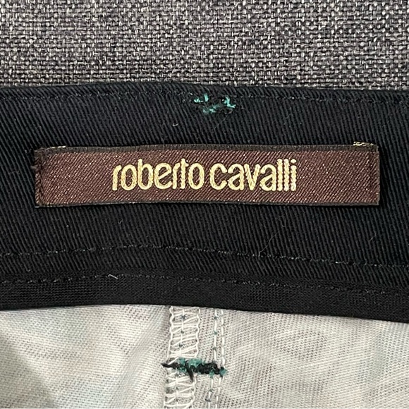 Roberto Cavalli Printed Jeans Green/Brown Size 40IT or 4US - Picture 9 of 9